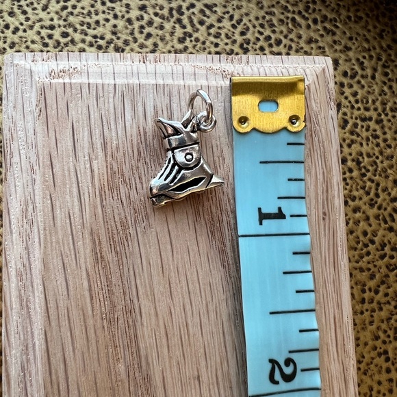 Tiny Inline Skate Charm Vintage Sterling Silver 925 NOS - Picture 5 of 6